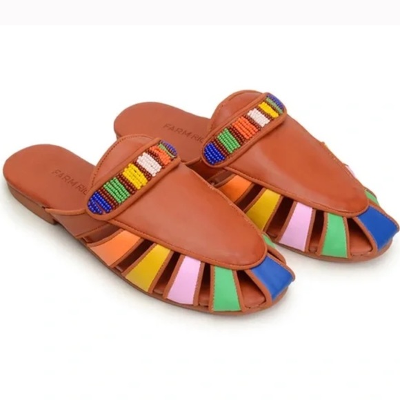FARM Rio Shoes - NWT! FARM Rio Rusted Beaded Mule